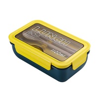 Boîte en plastique sans BPA Logos personnalisés Bento portable durable micro-ondes lave-vaisselle boîtes à lunch scolaire enfant