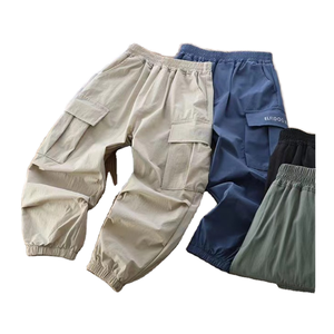 Pantalon <span class=keywords><strong>cargo</strong></span> décontracté pour garçons pantalon en tissu élastique de style sport pour printemps automne coupe ample pour enfants de 8 ans et plus nouvelle grande taille - Product Image 1