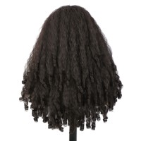 Perruques Afro Kinky Bouclées en Gros, Perruques Synthétiques de Haute Qualité, Pas Chères, Effet Rebondissant, Fabriquées à la Machine, avec Bandeau, pour Femmes Noires