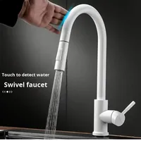 Grue moderne Smart Touch robinet de cuisine capteur de rotation robinet d'eau évier mélangeur robinets de cuisine