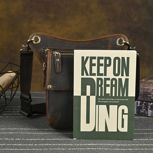 <span class=keywords><strong>Borsa</strong></span> da Cintura in Vera Pelle <span class=keywords><strong>di</strong></span> Cavallo per Uomo, Design Vintage con Tracolla Staccabile, Resistente per Viaggi e Uso Quotidiano - Product Image 4