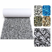Karpet Lantai Kapal RV/Yacht Motif Camo Kustom, Perekat Sendiri, Bahan EVA Foam, Imitasi Teak, untuk Dek Kapal Laut