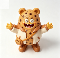 Figurine de collection personnalisée en PVC et ABS, ours en chocolat, style dessin animé, statue d'art, fabriquée en Chine, OEM sur mesure pour marque, vente en gros