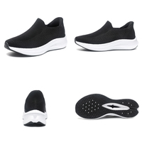 Chaussures de marche décontractées en tricot pour femmes, à plateforme, à enfiler, avec semelles popcorn, respirantes, légères et amortissantes, vente en gros OEM