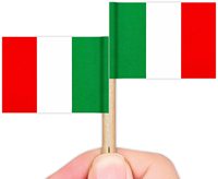 Tusuk Gigi Bendera Negara Italia Grosir, Mini Kecil untuk Dekorasi Pesta, Baru