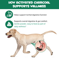 Poudre de charbon actif de qualité alimentaire Oimmal pour chiens, chats et tous les animaux domestiques, charbon pour chiens, santé digestive, soin contre les empoignées de poison