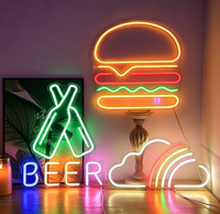 Enseigne lumineuse LED néon 3D personnalisée en acrylique – Enseigne commerciale résistante à l'eau pour intérieur/extérieur avec éclairage décoratif