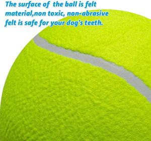 Büyük köpekler için tenis topu 9.5 "şişme dev tenis topları Pet çiğnemek oyuncak köpek tenis topu büyük evcil hayvan oyuncakları komik açık spor - Product Image 3