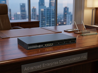 Sistema Telefónico IP PBX Híbrido de 16 Puertos FXO y 16 FXS, Compatible con 1600 Usuarios, 4 Gigabit GE, Gateway SIP, Asterisk 3CX, para Empresas y Hoteles