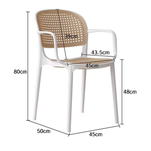 EaseNeat Silla de comedor portátil caliente Se puede apilar Jardín al aire libre Restaurante Café Taberna Interior Elegante Moderno - Product Image 6