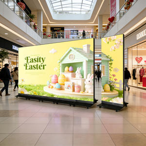 Écran publicitaire vidéo mobile d'intérieur P2.5 960x1920, affiche LED pliable, écran LED numérique <span class=keywords><strong>sur</strong></span> roues - Product Image 1