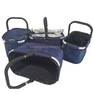 30L nhựa siêu thị tay thông minh callapsable mua sắm giỏ với một Xử Lý Tây OEM biểu tượng tùy chỉnh - Product Image 4