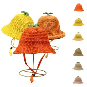 여러 가지 빛깔의 옵션 사용자 정의 디자인 종이 밀짚 모자 어린 소녀 두 톤 페도라 모자