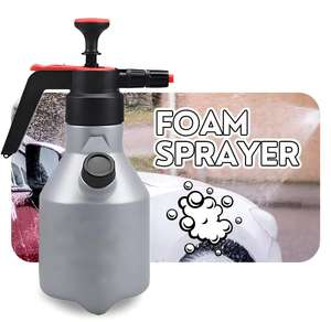 Outil de lavage de voiture manuel portable, bouteille de pulvérisation de mousse en plastique durable, têtes de pulvérisation remplaçables, outil de nettoyage de voiture facile à utiliser - Product Image 1