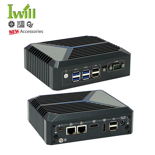 New Trend Intel Celeron J6412 Mini PC with 12th Gen DDR4 RAM 2 LAN Wifi or 4G Barebone System US/EU Plugs