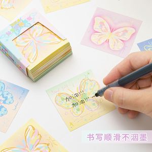 Bloc-notes Papillon Couleurs Dégradées 200 Feuilles/Bloc 2,4*2,4 po Feuilles Détachées Marquées Mignonnes Papeterie de Bureau <span class=keywords><strong>Origami</strong></span> - Product Image 4
