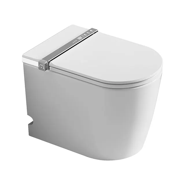 S005 luce intelligente stile moderno in ceramica Wc Smart Toilet senza montatura a parete Wc bianco serbatoio per il bagno