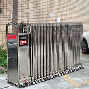 Porte coulissante rétractable extensible et portable, portail rétractable automatique pour zone de travail, zone scolaire - Product Image 1