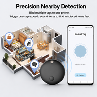 Traceur intelligent anti-perte pour animaux de compagnie, compatible Apple iOS et Android, avec fonction de localisation mondiale et longue portée, compatible AirTag double système