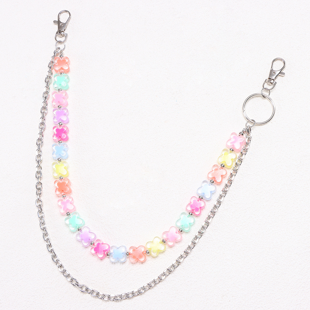 Flower Double-Layer Pants Chain