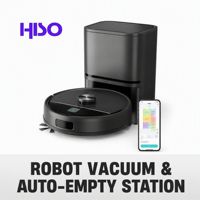 Robot aspirateur autonettoyant 5000Pa avec navigation laser LDS, contrôle par application, batterie 2400mAh, auto-recharge, balayage et lavage