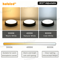 Plafonnier LED Hofoled certifié SAA australien 15W 20W 24W IP65 pour garage, couloir, lampe de plafond Oyster, éclairage mural extérieur