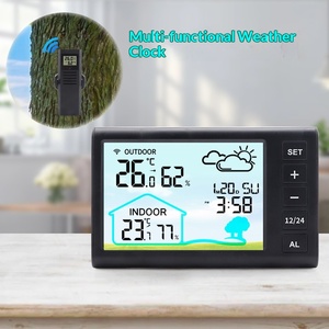 Nouvelle Horloge Réveil Électronique Numérique Multifonctionnelle <span class=keywords><strong>Sans</strong></span> <span class=keywords><strong>Fil</strong></span> avec Prévisions Météo, Affichage de la Température Intérieure et Extérieure - Product Image 2