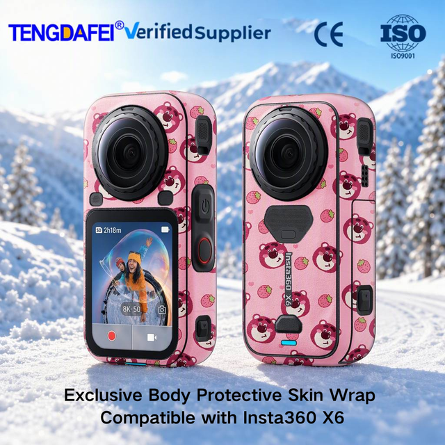 For Insta360 X6 Skin Wrap Shockproof Anti Fall Wear Resistant Sticker 3M Vinyl Waterproof Dustproof Residue Free Accessories