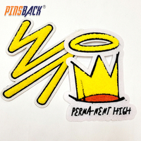 Patch brodé chenille 3D thermocollant personnalisé pour transfert à chaud, avec lettres, badges et logos sportifs