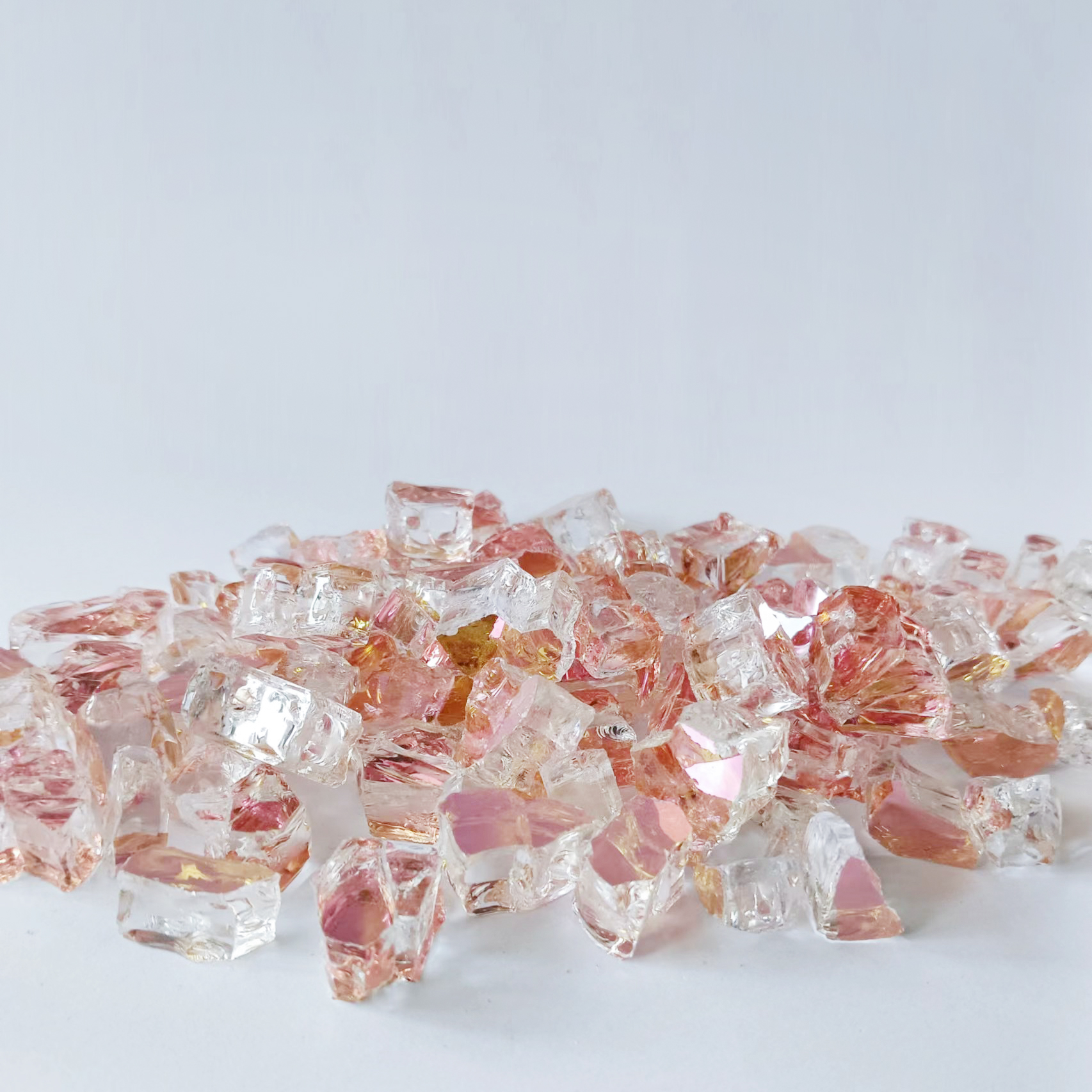 Verre à feu réfléchissant rose