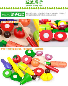 Simulation <span class=keywords><strong>Cuisine</strong></span> Série Jouets Couper Fruits et Légumes Faire semblant de Jouer <span class=keywords><strong>Cuisine</strong></span> Nourriture Coupe <span class=keywords><strong>Bois</strong></span> Fruit <span class=keywords><strong>Jouet</strong></span> - Product Image 3