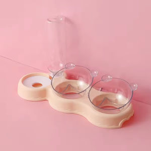 Manufacturer Wholesale Plastic Portable Dog Two Bowls with Water Bottle - Product Image 4