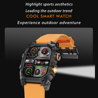 Reloj Inteligente Deportivo S6 Resistente al Agua, Pantalla IPS de 2.01'', Linterna LED AOD, Más de 100 Modos Deportivos, SpO2, Sueño, Llamadas Bluetooth, para Hombre