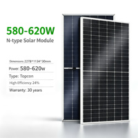 Panneaux solaires monocristallins de type N à demi-cellules 144 cellules 580W 590W 600W 610W 620W - Prix