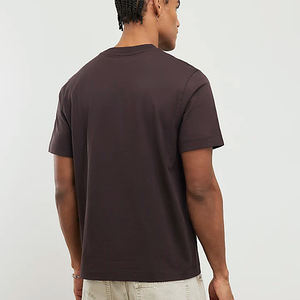 T-shirts en coton 100% uni en gros, tricotés, vierges, grande taille, hommes, unisexe, respirants - Product Image 2