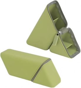 WOLUNSI Porte-stylos en silicone coloré, design diamant, trousse à crayons zippée, organisateur de bureau écologique pour étudiants - Product Image 1