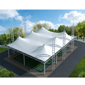 Tension Basketball Court Cover Waterproof Tensioned Structure Sports Roof Factory Basketball Court awning Padel court <b>tent</b> - Product Image 6