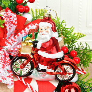 Élégante Décoration de Noël en Verre Peinte à l'Effigie du Père Noël, à Suspendre à la Fenêtre, Fournitures et Décorations de Fêtes de Noël - Product Image 3