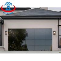 Puertas de Garaje Automáticas Inteligentes Wifi Premium ZHTDOORS de 8 x 7 Pies, Color Negro, para Casas