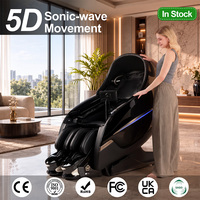 Hochwertiger 4D Sprachgesteuerter 135cm SL-Track Shiatsu-Massagesessel mit Individueller Fußmassage