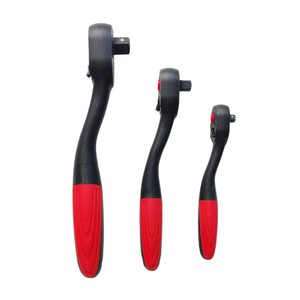 Juego de llaves de trinquete rápidas de 72 dientes, métricas e imperiales, con mango negro y rojo, telescópicas y de liberación manual - Product Image 3