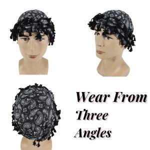 Nouvel arrivage de bandanas Paisley à haute élasticité <span class=keywords><strong>Bonnet</strong></span> multicolore pour hommes Bonnets tendance décontractés avec glands - Product Image 5