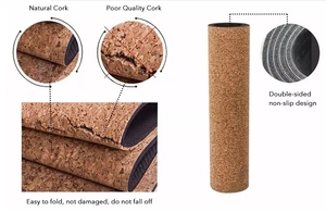 <span class=keywords><strong>Tapis</strong></span> de yoga en caoutchouc de liège mat de fitness à recyclage géométrique écologique avec logo personnalisé, <span class=keywords><strong>tapis</strong></span> de yoga avec transport - Product Image 5