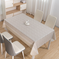 Nappe de table rectangulaire anti-taches RNPT, motif floral gris soyeux, pour cuisine et bébé