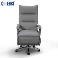MANWAH CHEERS Fauteuil inclinable électrique design moderne en cuir Fauteuil pivotant extensible réglable pour le salon