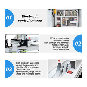 JUNDE High Accuracy 45 90 <b>Degree</b> Heavy Duty Double Head Saw External Swing Type Aluminum CNC Cutting Machine - Product Image 4