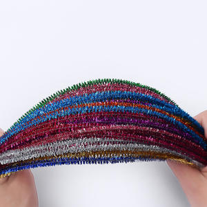 Atacado DIY Educacional Artesanato Brinquedo <span class=keywords><strong>Glitter</strong></span> <span class=keywords><strong>Chenille</strong></span> Hastes Fios <span class=keywords><strong>Chenille</strong></span> Plush <span class=keywords><strong>Tinsel</strong></span> Hastes Wired Sticks para Crianças - Product Image 4