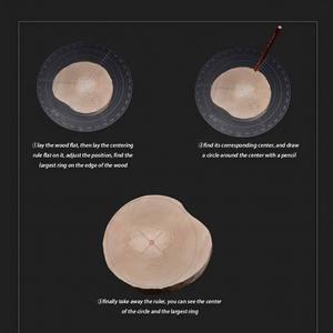 Buscador <span class=keywords><strong>de</strong></span> centro redondo Compas regla 300mm/11,8 pulgadas calibre circular <span class=keywords><strong>de</strong></span> acrílico transparente para torneros <span class=keywords><strong>de</strong></span> madera torno trabajo escala clara y precisa Ce - Product Image 3