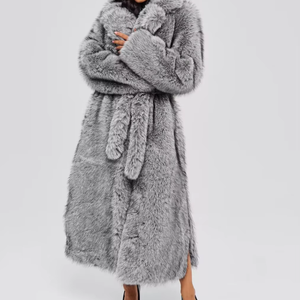 Nouvel arrivage de manteau pour femmes manteau en <span class=keywords><strong>fausse</strong></span> <span class=keywords><strong>fourrure</strong></span> manteau chaud d'hiver veste en <span class=keywords><strong>fausse</strong></span> <span class=keywords><strong>fourrure</strong></span> longue pour dames à la mode - Product Image 1