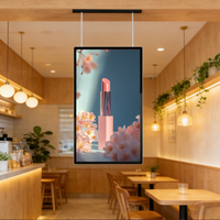 Pantallas de Visualización o Pantallas Publicitarias para Ventanas, Señalización Digital de Interior Montada en la Pared, Pantalla LCD LED con Opciones de Android y Windows